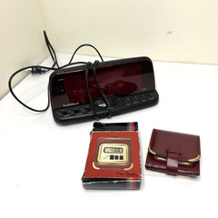 Vintage RadioShack 63-960 Digital LED Radio & Pierre Cardin Travel Alarm Clock
