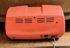 RARE 1950s Philips Time-Mark Clock Radio Atomic Red/Pink B2C11U WORKS MCM Cord