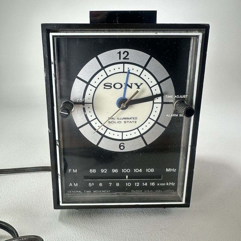 Rare Vintage SONY TFM-C390W DIAL ILLUMINATED Alarm Clock Radio 110-120 Volt