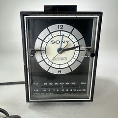 Rare Vintage SONY TFM-C390W DIAL ILLUMINATED Alarm Clock Radio 110-120 Volt