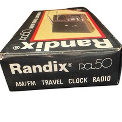 VTG NOS Randix RCL50 Travel AM/FM Radio Quartz Clock NEVER REMOVED Original Box