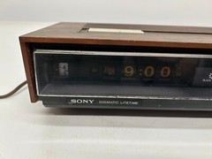 Vtg Sony FM AM Digital Clock AM FM Radio TFM-C770W Radio Works Clock Does Not