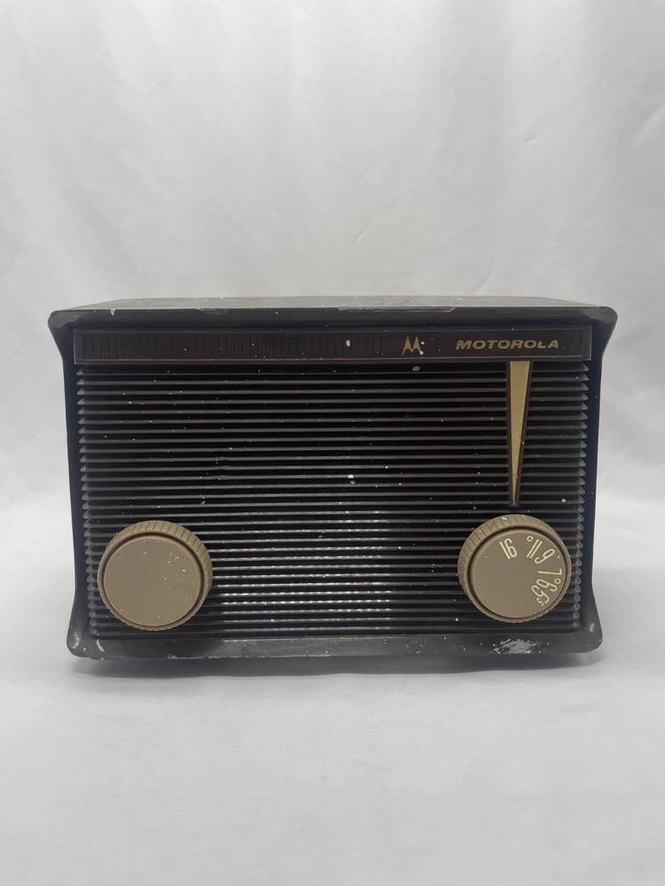 Vintage Brown « Retro Jetson&rsquo;s » 1959 Motorola Model A1N-32 AM Radio-MCM Decor