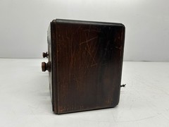 Vtg Antique Silvertone Superheterodyne Wood Cabinet AM Tube Radio As Is
