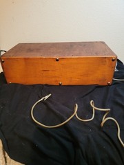 Vintage Wood Case Hand Built Unbranded Table Top Am/Fm Radio Tested Works