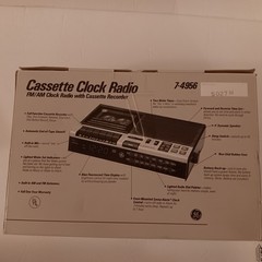 Vintage G.E. 7-4956B Cassette Clock Radio Excellent Condition Tested Working