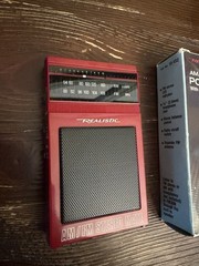 Realistic AM/FM Stereo Mate Pocket Radio Vintage Red Model 12-132
