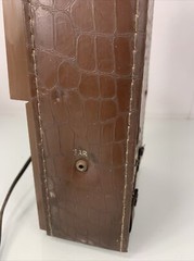 Vintage Seiko AM FM Radio Encased Embossed Leather Battery Or Electric Works