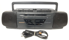 VINTAGE Magnavox DOUBLE DECK Cassette Player w/ CORD Portable AM/FM #AW 7030/17