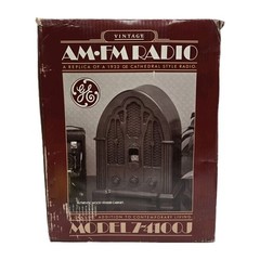 GE Wood Cathedral 1932 Replica AM/FM Radio Vintage New Open Box Model 7-4100J