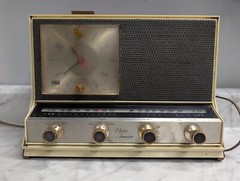 Vintage Arvin Electric Transistor Alarm Clock Radio Solid State ~PARTS/REPAIR