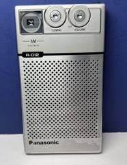 Vintage Panasonic R-012 AM X100kHz Transistor Radio w/ Original Case – Working