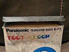 Panasonic Toot-A-Loop Transistor Radio R-72 Blue Beautiful Condition Box