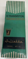 Vtg Juliette Six Transistor Transceiver Model WT-6 Walkie Talkie In Original Box