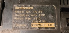 Weatheralert TA-25 NOAA Weather Radio Broadcast 1970s Vintage Works Great