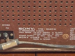 Sony TFM-9440W Vintage AM FM Radio Wood Grain Analog Tested Working