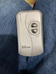 vintage mini fm radio with auto scan and air buds silver color