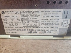 RCA Victor RDD19Z Clock Tube Radio AM 1950s Pale Yellow Parts Repair Vintage USA