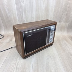 Sony Tabletop Radio ICF-9740W AM/FM Wood Grain Vintage Retro Tested Works READ