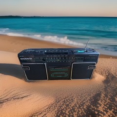 Magnavox Model D8060 4 Speaker System Cassette Boombox Radio needs work