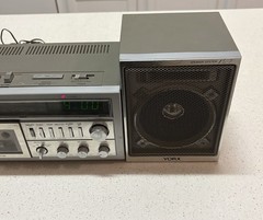 1980’s YORX (M2488) AM/FM Stereo Cassette Recorder Tape Deck & Digital Clock