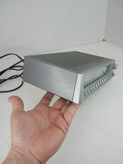 Vintage Silver Realistic Chronomatic 232 Alarm Clock Radio AM FM Tested Working