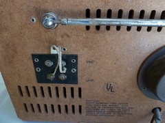 Vtg Sears Model 5028 AM/FM clock Radio w/ 8&Prime; Black White Television PARTS REPAIR