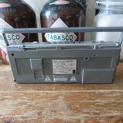 Vintage Sears Roebuck SR-3000 Series 80&rsquo;s Silver Mini Stereo Cassette Boombox