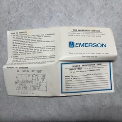 Emerson Red P-4000 Pocket Am Radio Solid State w/Box And Manual “Tested”