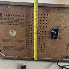 Vintage 1970s PANASONIC RE-7259 AM FM 2-Band Wood Cabinet Tabletop Radio WORKING