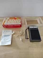 Vintage GE AM Miniature Radio P2790 W/Original Box Manual And Earphone Price Tag