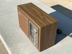 Vintage 60s Sony ICF-9650W Fidelity Sound AM/FM Radio Wood Case MINTY / READ