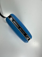 Vintage Kmart AIE-641 Atom Pocket Transistor Radio Blue AM Hong Kong- FOR PARTS
