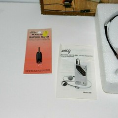 Vintage JASCO Portable AM-FM Radio Model 890 W /Ultra Light Headphone RARE!