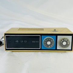 Vintage DYN Electronics Flip Dial Alarm Clock AM/FM Radio DS-4531 ATOMIC MCM