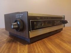 Vintage 1980 Sears Model 800.20530300 AM-FM Flip Clock Radio/Working Cond/Clean