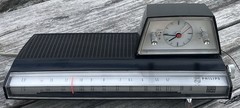 Vintage Space Age Phillips 22 RS 274 Holland Radio MCM Alarm Clock Mod Black 60s
