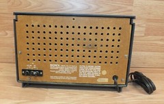 Genuine Vintage Sony (ICF-09540W) Brown & Silver FM/AM Radio W/ Tone & Volume