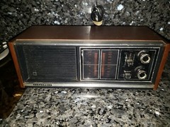 Panasonic AM FM Shelf vintage Tabletop Radio RE-7371 Working Wood Case