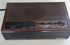 Panasonic RC-6060 Digital Clock Radio AM FM Woodgrain Vintage Alarm Tested Works