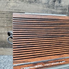 Vintage Realistic Weather Alert Radio Model #12-140 Wood grain Veer 3 button
