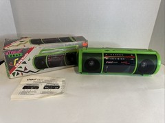 1990 Street Beat Radio F/ Radio Shack W Original Box & Manual RARE Green Working
