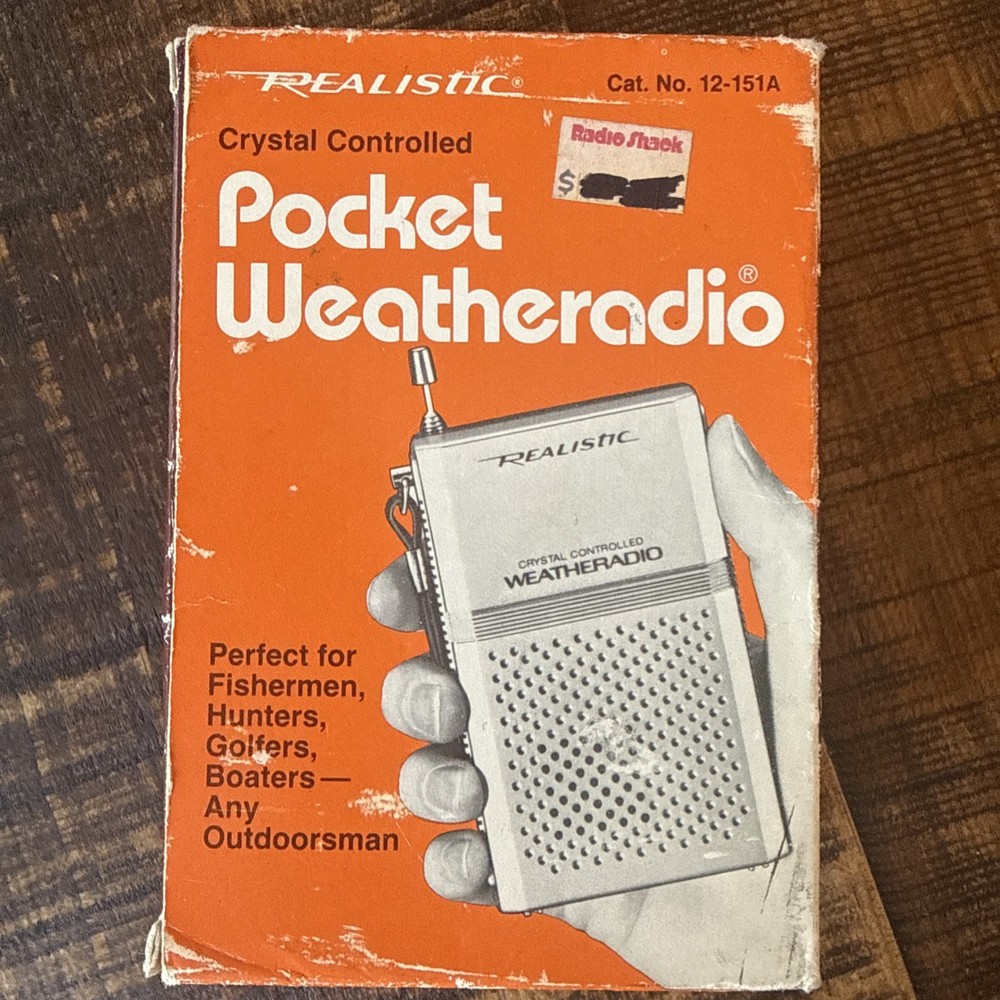 Vintage Realistic Pocket Weather Radio Shack Crystal Controlled National