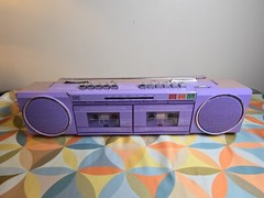 Vtg Lenoxx Sound AM/FM Stereo Radio/Duel Cassette Recorder,#CT-743,Working,1986.