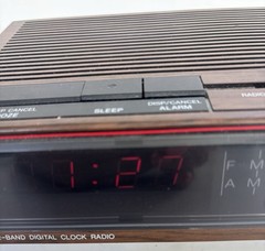 Panasonic RC-6060 Digital Clock Radio AM FM Woodgrain Vintage Alarm Tested Works