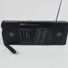 Vintage GPX AM/FM Stereo Receiver Mini Boombox Portable Radio Model A270 Black