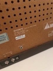 Sony ICF-9740W Vintage AM FM Table Radio Tested Works Taiwan