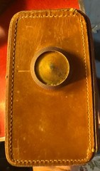 Vintage Leather Case Zenith Tube AM Radio , Carousel Model A404 Untested 4 Parts