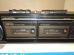 Vintage 1977 Crown P-600 AM/FM/Cassette Boombox Stereo Radio Recorder,Japan,Box