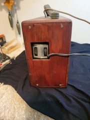 Vintage Wood Case Hand Built Unbranded Table Top Am/Fm Radio Tested Works